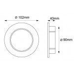 Foco basculante empotrar Aluminio 102mm, para Lámpara GU10/MR16